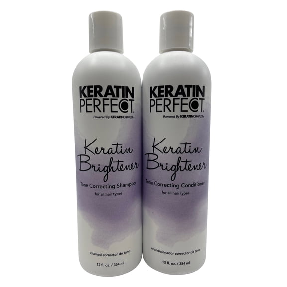Keratin Perfect Keratin Brightener Tone Correcting Shampoo & Conditioner 12 oz
