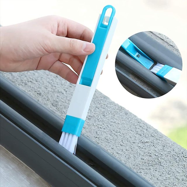 Paquete de 6 ranuras de ventana 2 en 1 para limpiar pequeños recogedores y cepillos domésticos para limpiar fácilmente rejillas de ventilación, teclados, etc. LingWen 9024715488312
