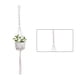 thumbnail image 2 of Ounissouiy Cestas colgantes 100 hechas a mano, soporte para plantas, macramé, colgador de plantas, maceta para colgar en la pared interior, soporte para Jardín y Patio No.11, 2 of 8