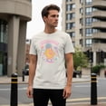 thumbnail image 3 of Smartprints Kindapple Pineapple Cartoon Men's T-Shirt Off White, Cotton, S, 3 of 4