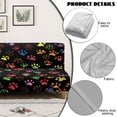 thumbnail image 3 of SCRAWLGOD Paws Print Black Futon Covers Armless Futon Bed Cover Stretch Stay in Place Couch Furniture Protector Machine Washable Dustproof Sofa Bed Slipcover, 3 of 7