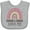 AC-Heather Grey, variant on Inktastic Grandma and Grandpa Love Me Girls Granddaughter Rainbow Girls Baby Bib