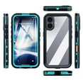thumbnail image 4 of Compatible with iPhone 16 Clear Case Waterproof, Built-in Screen Protector Shockproof Dustproof Snowproof Full Body Protection Rugged Underwater Phone Case for iPhone 16, Blue, 4 of 15
