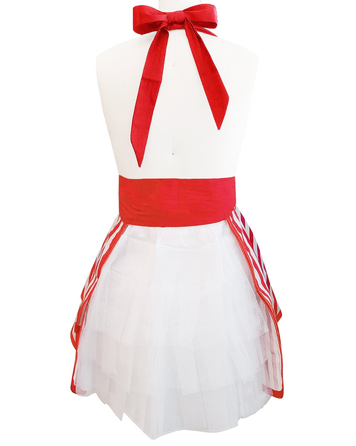 Wrapables Classic Vintage Apron, Sexy Cooking Apron, Red Stripe