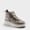 PEWTER, variant on BESTINSNOW Women’s Waterproof Winter Sneaker Boot – Down-Filled Metallic Ankle Boot with Faux Fur Insole & Chunky Sole
