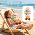 thumbnail image 6 of Rainbow Swirl Ice Cream Stuffed Plush, Room Decor Aesthetic, Kids Room Decor, Aesthetic Decor, Decorations for Home, 10X6 Inch Soft Fluffy 1Pc Smiling Character Pillow, Dual Use, 6 of 7