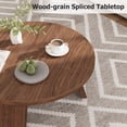 thumbnail image 4 of Yiwa Modern Round Coffee Table, 33.5 Inch Wood Center Table with 3 Stable Legs, Ideal for Compact Living Areas, 4 of 7