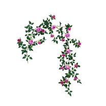 8M Artificial Flower Vine, Fake Flower Vine With Leaves, Pipe Cover For Balcony Decoration, Realistic Faux Floral Garland For Home Garden Indoor Outdoor Wall Hanging