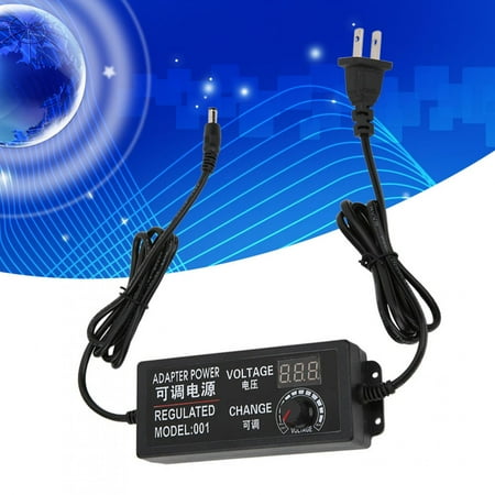 

EBTOOLS Multiple Uses Adjustable Power Adapter Variable Voltage Charger Supply DC3V‑12V AC100‑240V US Plug
