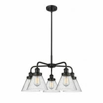 Innovations Lighting - Cone - 5 Light Stem Hung Chandelier In Art Deco Style-15