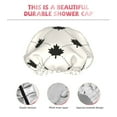 thumbnail image 3 of Kdxio Maple plaid Print Shower Cap for Women,Elastic and Reusable,Double Waterproof Layers Bathing Hat, 3 of 6