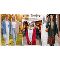 thumbnail image 2 of UVN Sweaters for Women Fall Winter Open Front Cardigans Long Sleeve Oversized Casual Soft Knit Outerwear Coats with Pockets, 2 of 4
