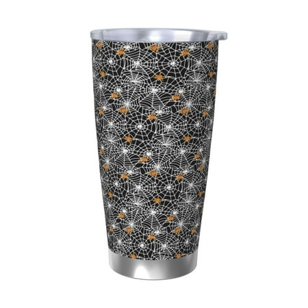 

Cauagu Spider Cobweb Pattern 20oz Tumbler Stainless Steel Vacuum Insulated Tumbler with Lid Insulated Coffee Mug Thermal Cup with Splash Proof Sliding Lid-Without Straw