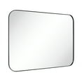 thumbnail image 5 of TEHOME 36x48'' Black Rounded Rectangle Bathroom Vanity Wall Mirror Stainless Steel Metal Framed Rectangular Bathroom Mirror, Vertical and Horizontal Hanging, 5 of 7