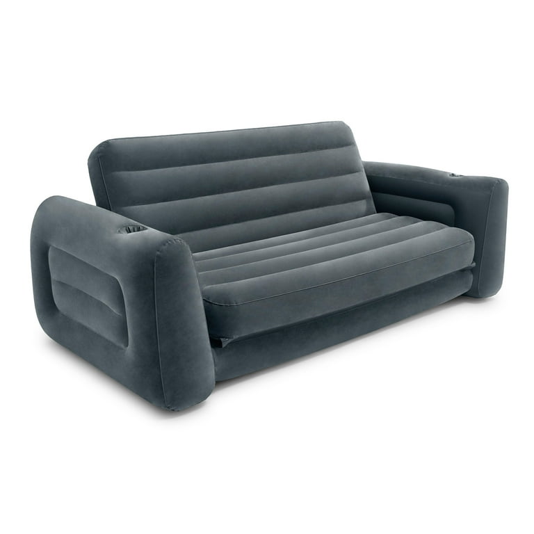 Intex Inflatable Pull-Out Sofa Bed, Queen, Gray - Large