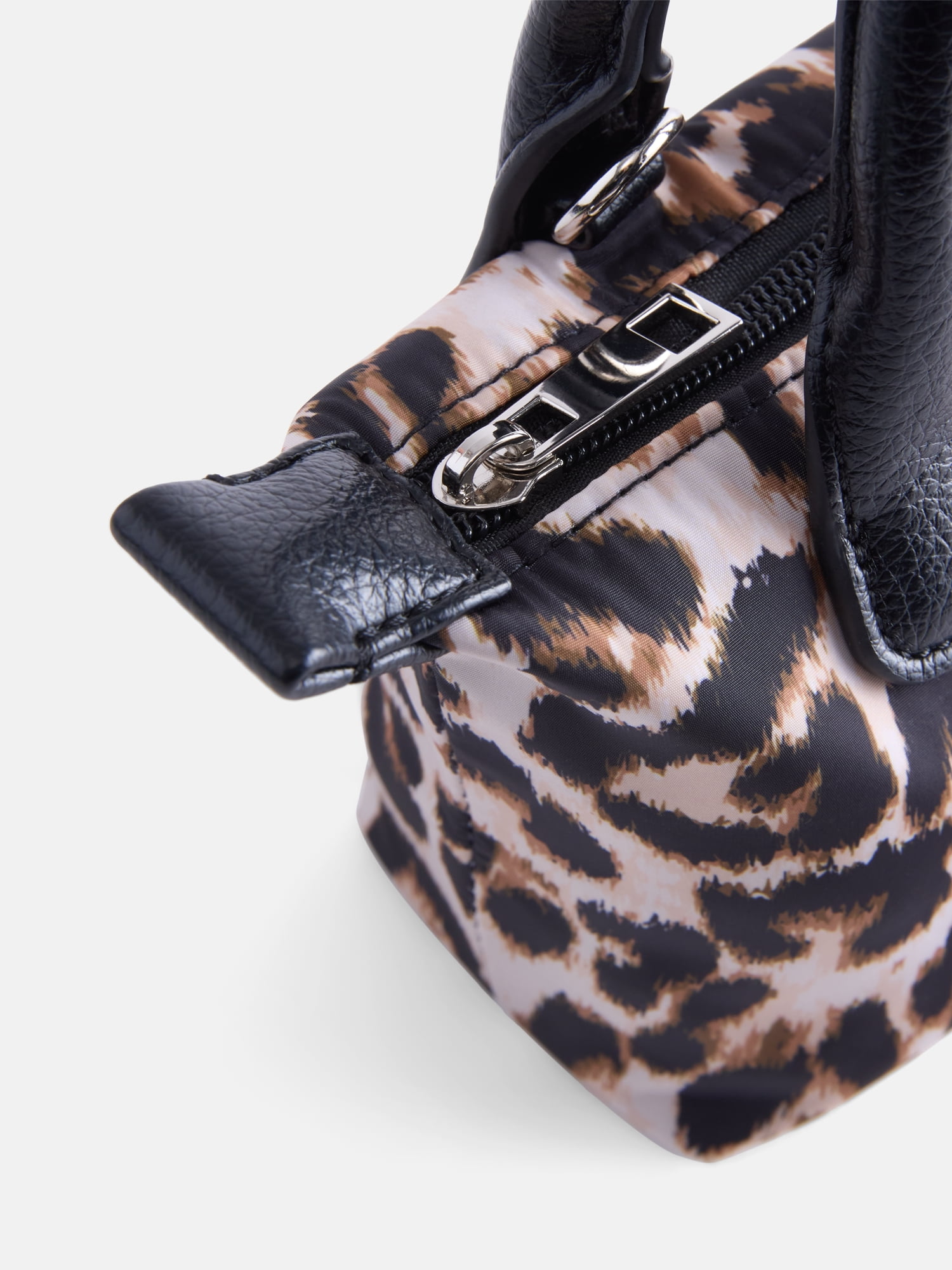 No Boundaries Women's Mini Tote Crossbody Bag, Leopard