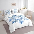 thumbnail image 3 of jejeloiu Dreamy Crystal Snowflake Bedding Comforter Set 7-Piece,Winter Theme King Bedding Sets,Merry Christmas Bed Sheets For Child,Breathable Home Decor, 3 of 8
