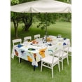 thumbnail image 4 of Outdoor Tablecloth with Umbrella Hole for Patio/Picnic/Party/Camping, Spring Butterfly Dragonfly Waterproof Table Cloth Rectangle Table Cover Washable, Botanical Floral Colorful (60"x 84"), 4 of 8