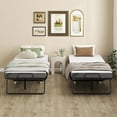 thumbnail image 2 of Demi Bonn 78.75" x 35.5" Folding Bed with 3.9" Thickness Mattress, Twin Size Steel Frame, Portable Roll-Away Bed for Adults, Strong Steel Construction, Black, 2 of 7