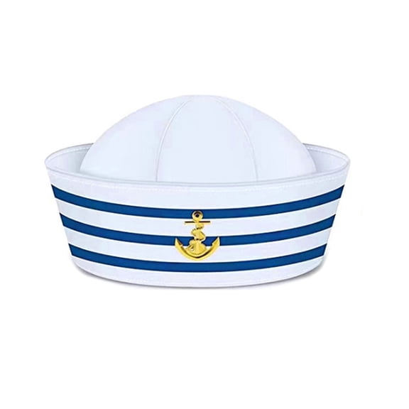Fashion Navy Sailor Hat Delicate Girls Woman Hat Casual Uniform Roll-Up Brim Hat Ladies for Carnivals Party