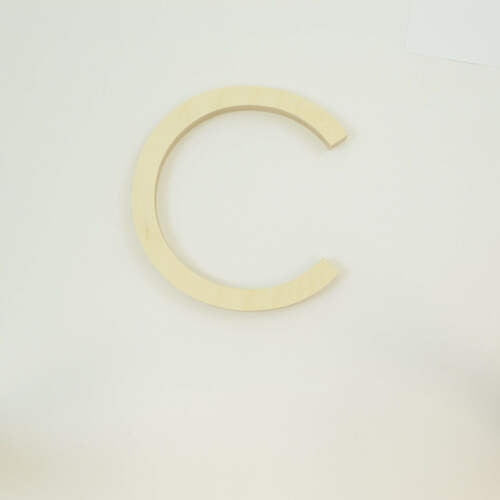 Package of 1, 12 Inch X 1" Baltic Birch "C" Wood Letters In The Century Gothic Font | Thick | Upper Case For Art & Craft Project, Made in USA