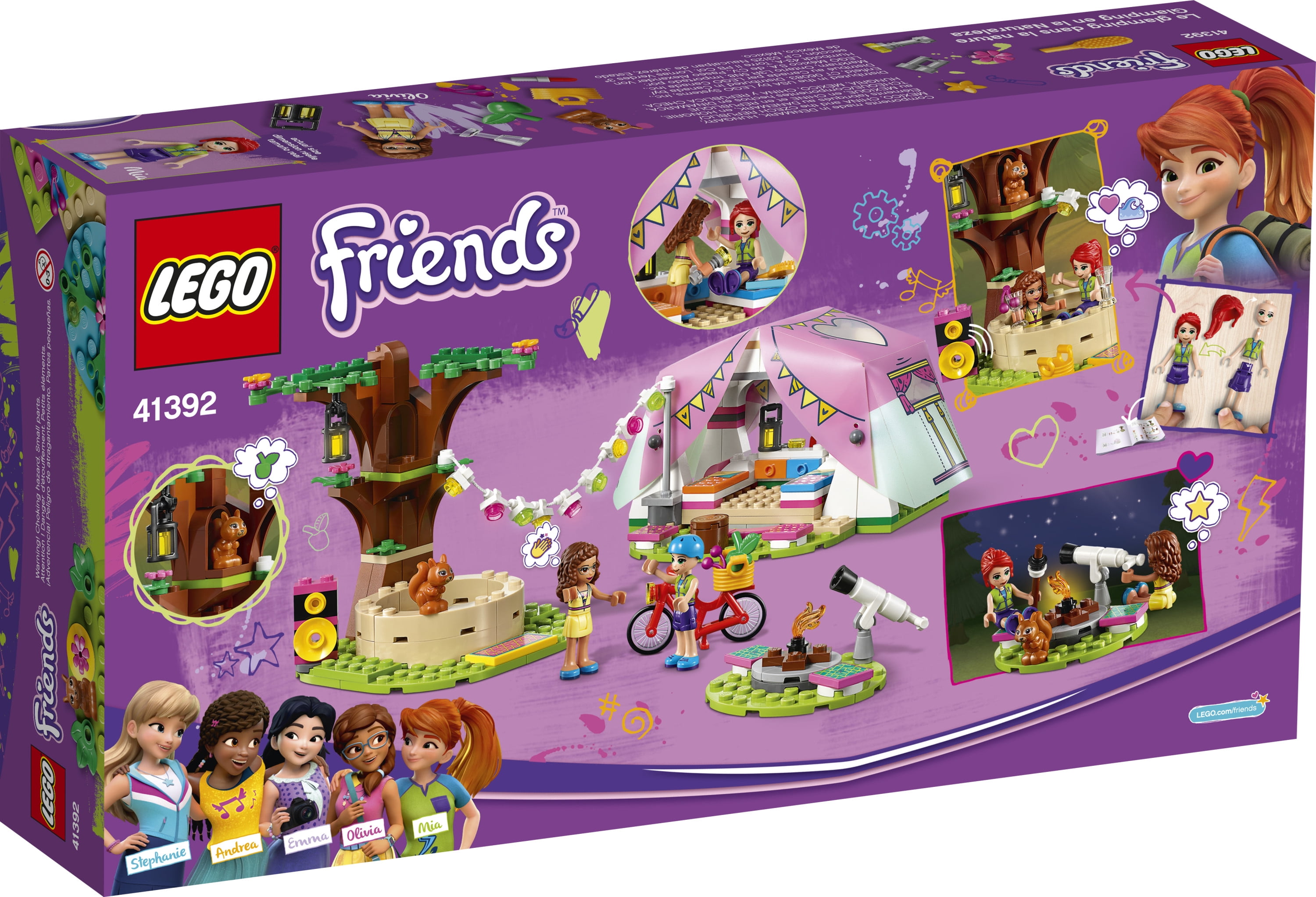 LEGO Friends Nature Glamping 41392 Toy Camping Building Kit Pieces) - Walmart.com
