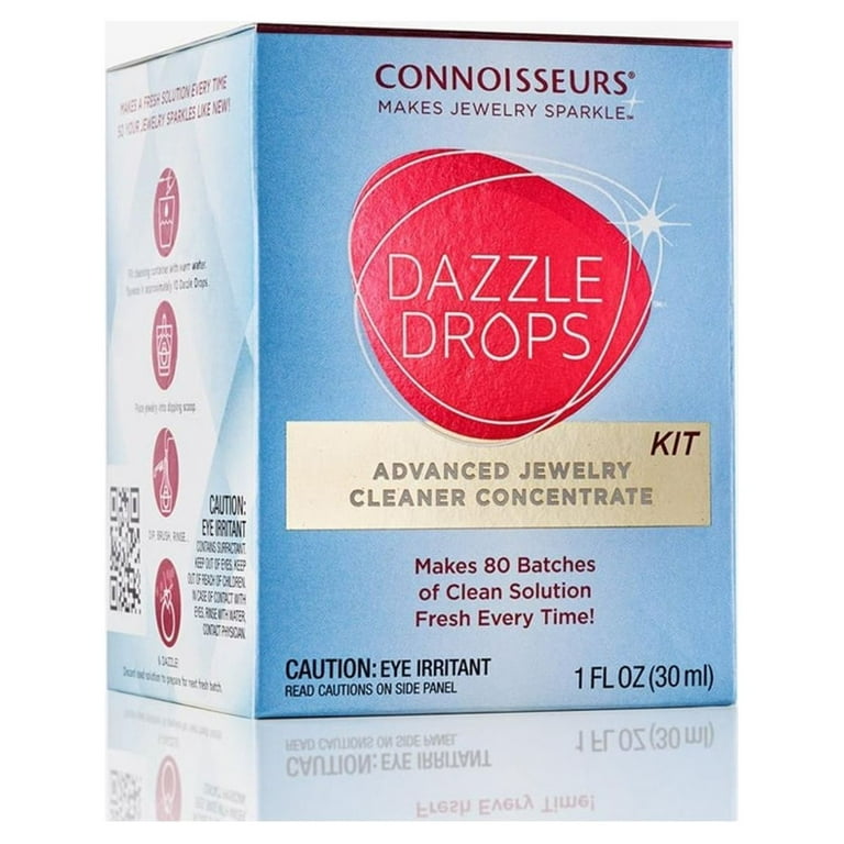 Connoisseurs Dazzle Drops Advanced Jewelry Cleaner, Cleans Gold