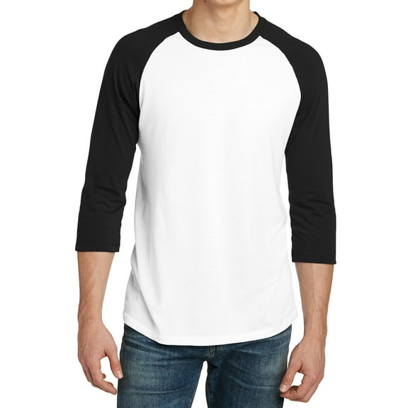 Mafoose Men's Young Very Important Tee 3/4-Sleeve Raglan Black/ White X-Small