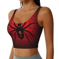 thumbnail image 2 of Kdxio Spider on the Web Print Workout Crop Tank Top for Women Racerback Yoga Tank Tops Athletic Sports Shirts Exercise Undershirts, 2 of 9