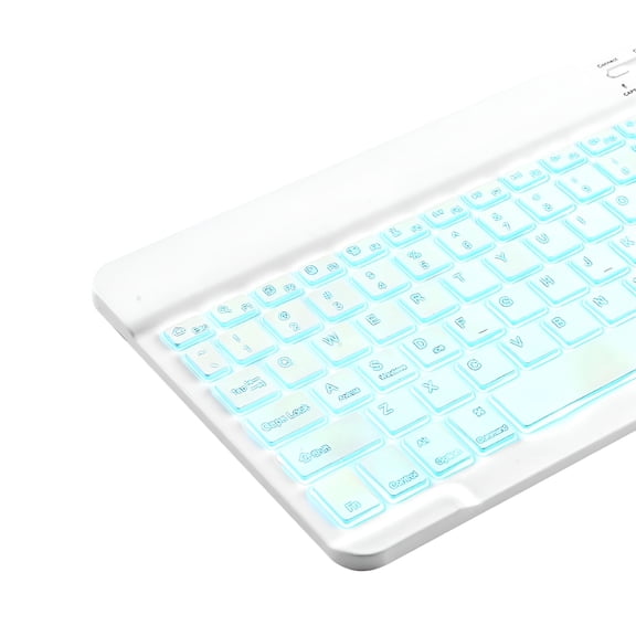 GJX 10Inch Bluetooth Touch Keyboard, Universal /Android Phones and Tablets, Backlit Bluetooth Keyboard (white)