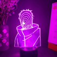 thumbnail image 2 of Lámparas Led 3d Uchiha Obito Figura 3d Lámpara de Noche Visual Sensor Táctil Led Otaku Luces Resplandecientes Lámparas de Anime para Dormitorio Escritorio Art Deco Luz Sala de Juegos Decoración Feliz Sencillez, 2 of 5