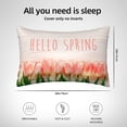 thumbnail image 4 of KLL Hello Spring Pattern Silk Pillowcase for Hair and Skin Standard Size 20"X 30" Soft Breathable Pillow Covers for Sleeping, 4 of 7