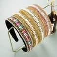 thumbnail image 2 of Bandeau Rembourré en Strass, Bandeau de Luxe Fait Main avec Perles Accessoires pour Cheveux, 2 of 8