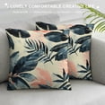 thumbnail image 3 of Acheng Short Plush Pillowcase 1 Piece - Palm Leaves with Lush Branches and Leaves, Tropical Jungle Palm Leaves with Charming Colors White, 3 of 5