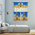 thumbnail image 5 of Blue Yellow Fall Scarecrows Kitchen Curtains Sets for Windows 24 Inch Length, Thanksgiving Autumn Harvest Rod Pocket Window Treatments Tier Curtains and Valances Set for Bedroom/Bathroom, 5 of 8