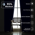 thumbnail image 4 of Chyhomenyc Navy Blue Blackout Curtains 84 Inches Long 2 Panels, Thermal Insulated Noise Reducing Grommet Window Curtain Panel Drapes for Living Room Bedroom, Each 40Wx84L Inch, 4 of 8