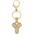 thumbnail image 1 of Name Personalized Initial Gold Letter Crystals Alphabet Keychain Keyring Handbag Pendant Purse Charm, 1 of 2