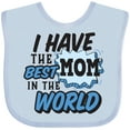 thumbnail image 3 of Inktastic I Have the Best Mom in the World with Speech Bubble Boys Baby Bib, 3 of 4