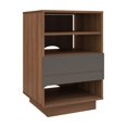 thumbnail image 1 of Nexera Radar 1-Drawer Audio Cabinet, Walnut and Charcoal, 1 of 7