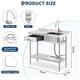 thumbnail image 2 of Space-Saving Solution 39 Inch Stainless Steel Freestanding Sink con Cajón & Faucet Built-In cm de Profundidadrain Basket & cm de Profundidadish Rack para Laundry o Garage, 2 of 7