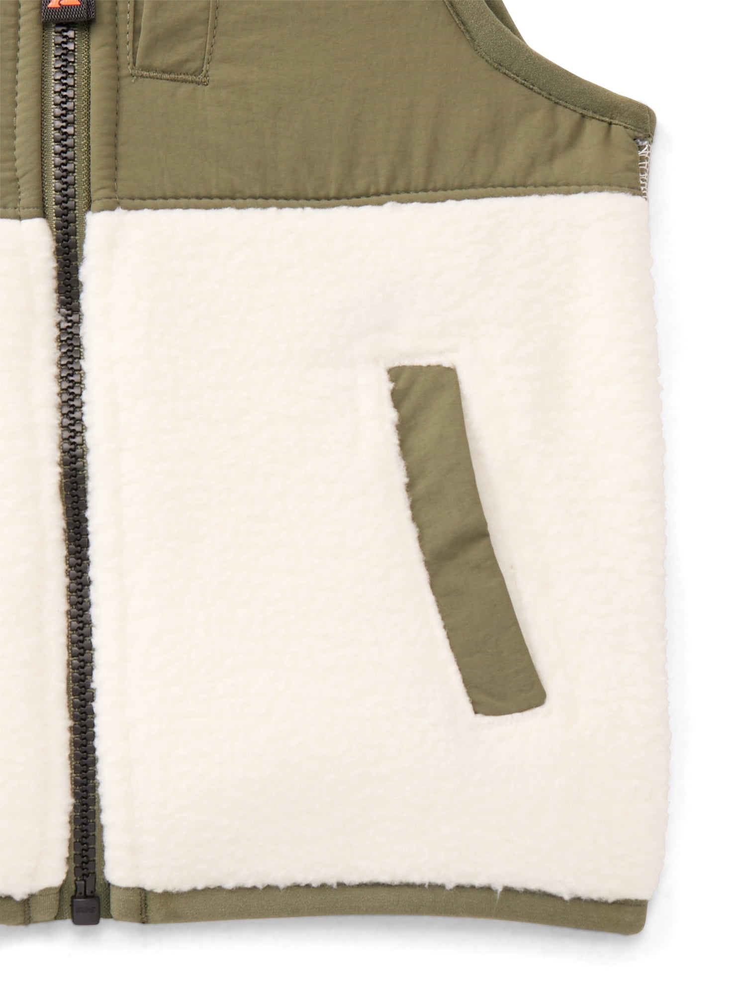 Ozark Trail Toddler Boy Mixed Media Fleece Vest, Sizes 2T-5T