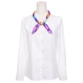 thumbnail image 2 of INSPIRE CHIC Women Colorful Striped Satin Scarf, 23.6x23.6" Square Silk Like Neck Scarves Neckerchief 23.6x23.6"(LxW) Colorful-3, 2 of 6