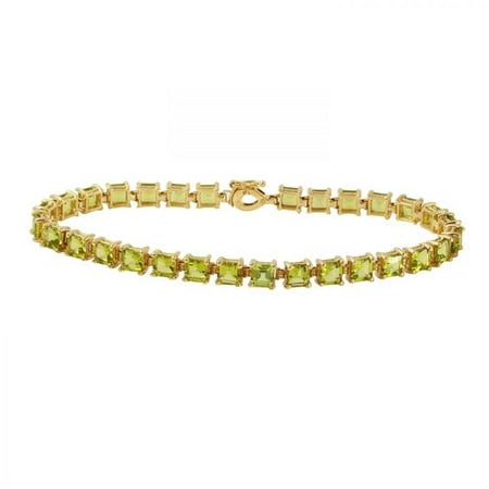 Foreli 10.5CTW Peridot 10k Yellow Gold Bracelet