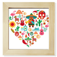 thumbnail image 1 of Sombrero Suger l Mexico Mexican Flango Square Picture Frame Wall Tabletop Display, 1 of 3