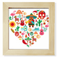 thumbnail image 1 of Sombrero Suger calavera mexicana Flamingo Pantalla de escritorio de pared de fotograma cuadrado, 1 of 4