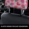 thumbnail image 6 of 2 PCS Car Headrest Cover, Colorful Strawberry Lover Flower Soft Car Seat Head Rest Cover Protector Interior Car Accessories Seat Covers for Cars Truck Auto Only Covers, 6 of 8
