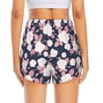 thumbnail image 2 of Lsque Leaves Flower Printed Women's Running Shorts with Liner Pockets,Elastic Quick Dry Workout Athletic Gym Yoga Shorts,Womens High Waist Shorts-X-Large, 2 of 9