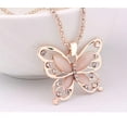 thumbnail image 3 of Meitianfacai Necklaces for Women Valentine's Day Gifts Fashion Womens Lady Rose Gold Opal Butterfly Pendant Necklace Sweater Chain Hot, 3 of 6