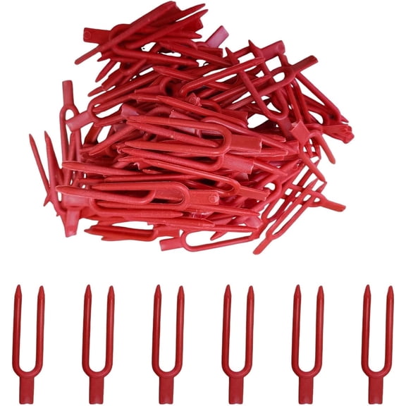 200PCS Plant Pins Set – Strawberry Plant Support, Reusable Plastic Stolon Fastener, Vines Clamps, Garden Fork & Watermelon Fork