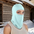 thumbnail image 5 of Unique Bargains 1 Pc Ice Silk Solid Color Balaclava Face Mask Light Blue, 5 of 5